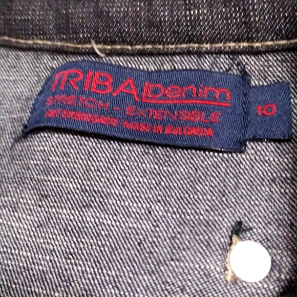 TRIBA DENIM 2 PIECE JEANS & JACKET LOW WAIST JEANS,SIZE 10 - Picture 8 of 10
